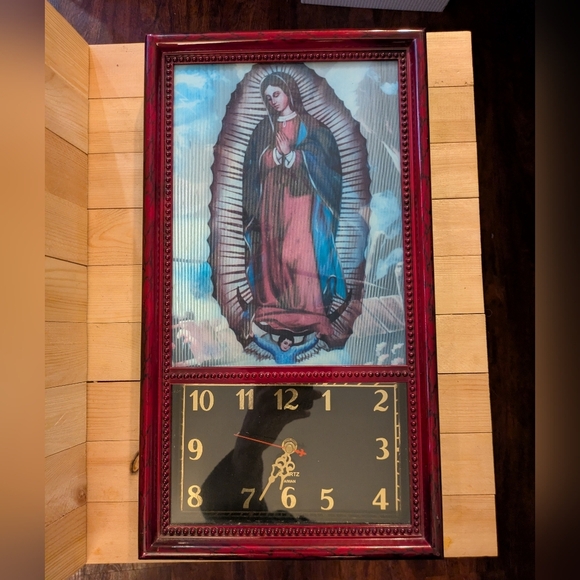 other Other - Religious Wall Clock with Virgin Mary Image